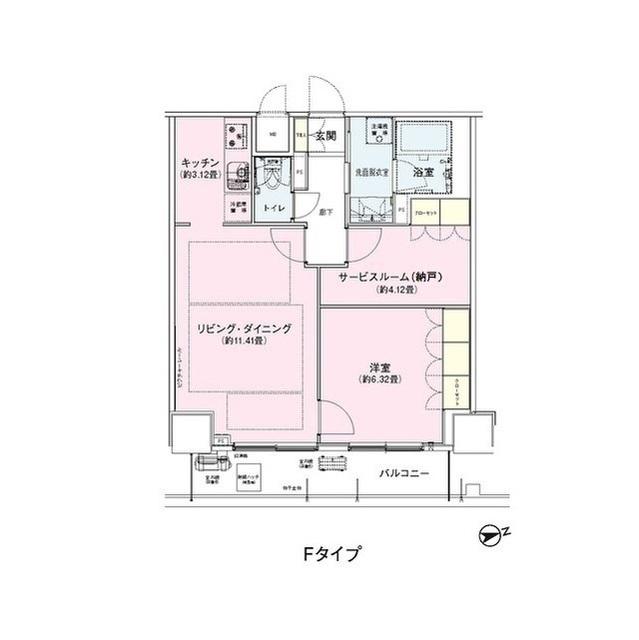 アンビエンテ駒込(1SLDK/7階)の間取り写真
