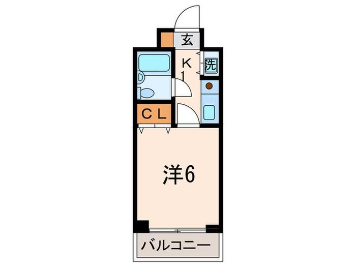 アドリーム千駄木(1K/6階)の間取り写真