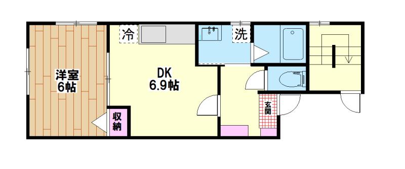 柴又1丁目(1DK/1階)の間取り写真
