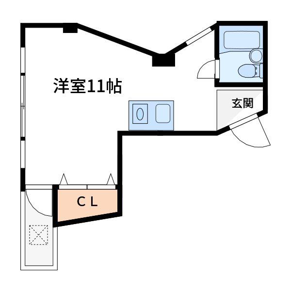 TNコーポ(ワンルーム/2階)の間取り写真