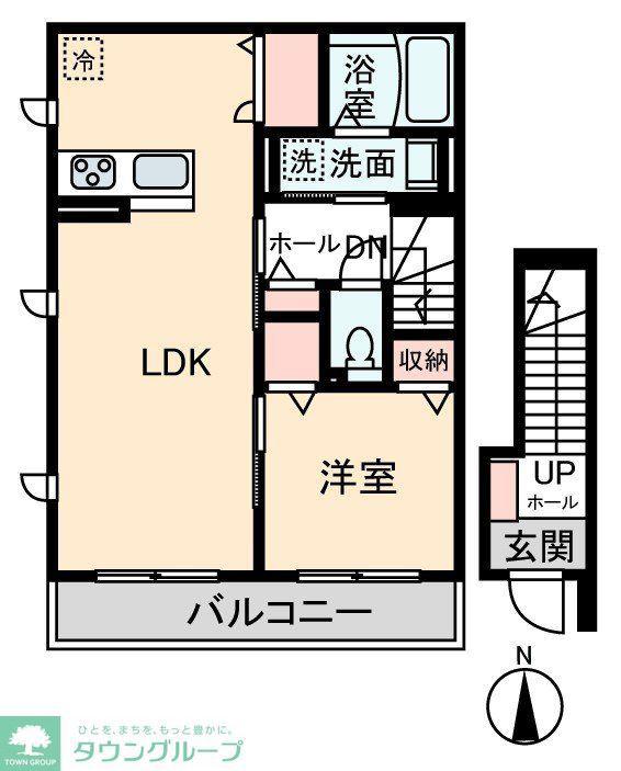 ハイムデポ(1LDK/2階)の間取り写真