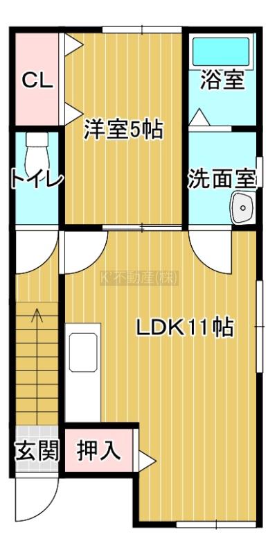 クローバーハウスIII(1LDK/2階)の間取り写真