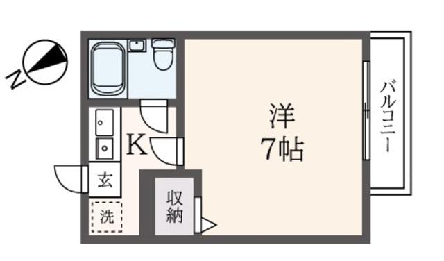 南行徳プラザA-1(1K/1階)の間取り写真
