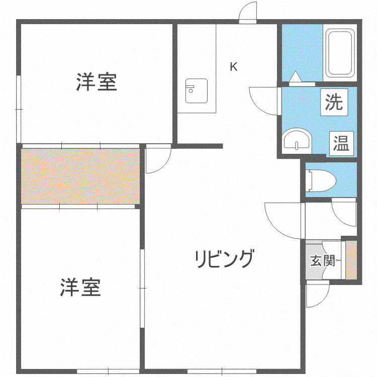 プレムシャラ(2LDK/2階)の間取り写真