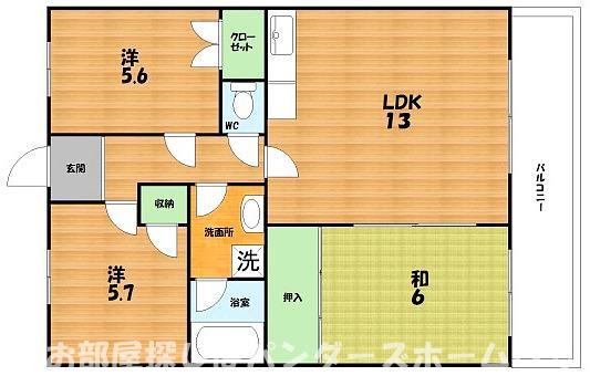 フォルテ星ヶ丘(3LDK/3階)の間取り写真