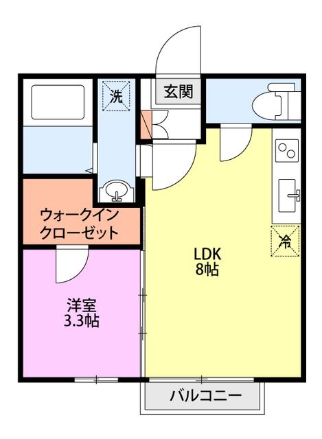 サンライズ(1LDK/2階)の間取り写真