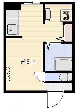 プライム南台(ワンルーム/1階)の間取り写真