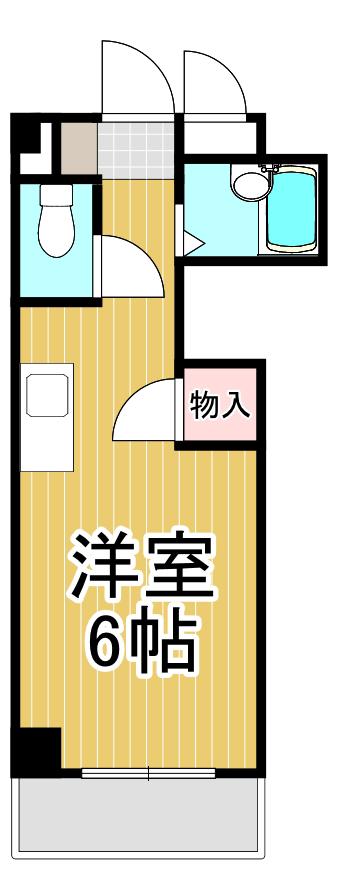 メゾネット栄根(ワンルーム/1階)の間取り写真