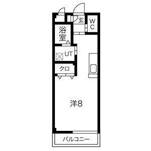 シャルマン(ワンルーム/1階)の間取り写真
