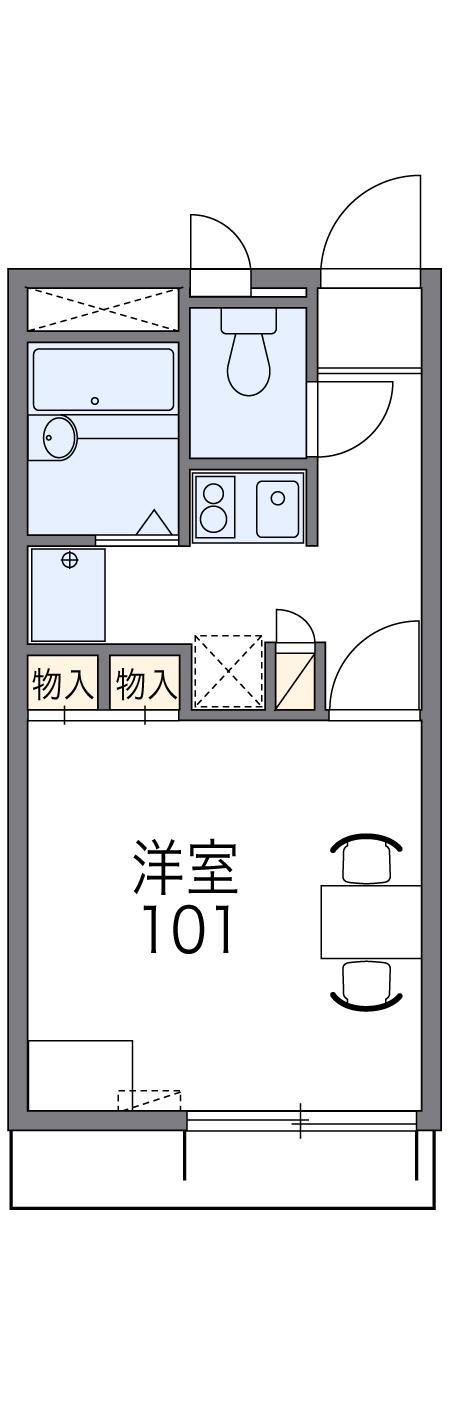 レオパレス華II(1K/3階)の間取り写真