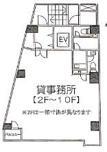 河合ビル(ワンルーム/10階)の間取り写真