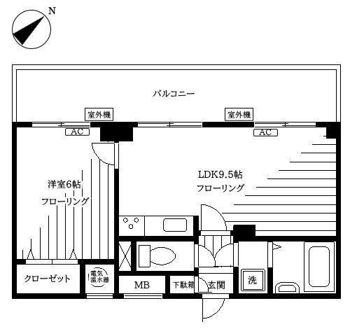 ジュウエル小石川(1LDK/5階)の間取り写真