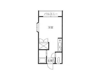 エリオット上東(ワンルーム/2階)の間取り写真