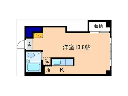 エンゼルハイム紗羅(ワンルーム/2階)の間取り写真