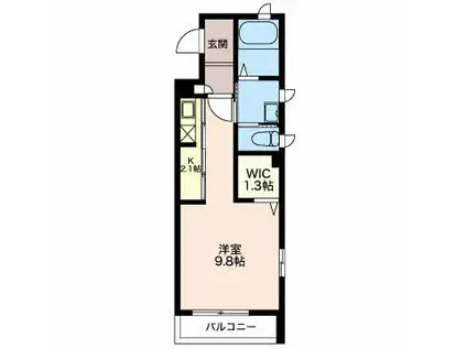 ラ・クリエーションRYU 201(1K/2階)の間取り写真