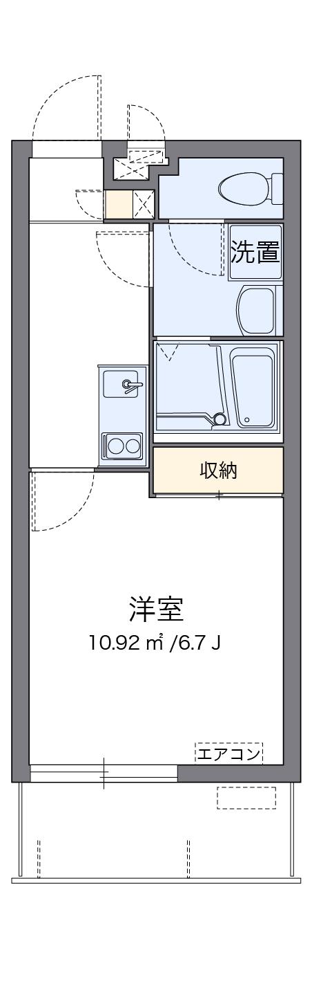沖縄都市モノレール てだこ浦西駅 徒歩765分 3階建 築10年(1K/2階)の間取り写真