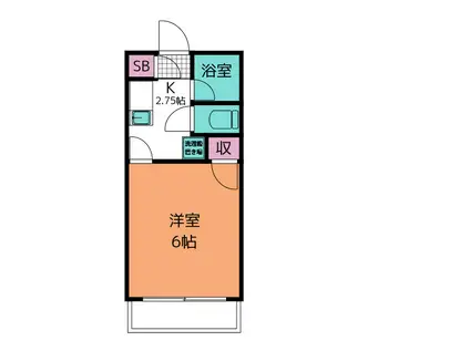 コーポ恵門(1K/1階)の間取り写真