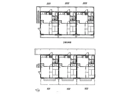 ヘスティアA棟(2DK/1階)の間取り写真