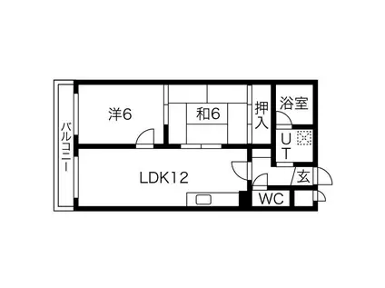 エトワール福井(2LDK/2階)の間取り写真