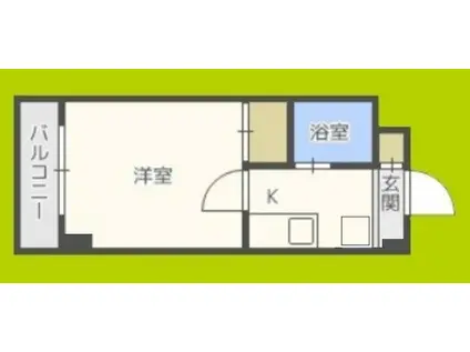 石田マンション(1K/6階)の間取り写真
