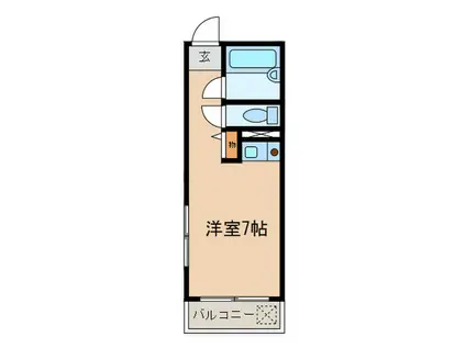 江戸小日向マンション(ワンルーム/2階)の間取り写真