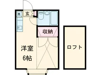 グリーンヒル武蔵野(ワンルーム/1階)の間取り写真