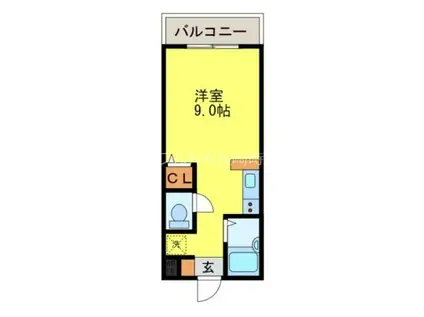 道ノ尾SC(ワンルーム/2階)の間取り写真
