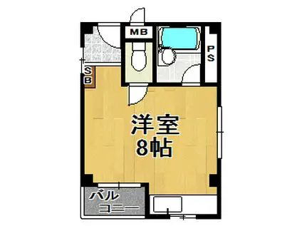 アワーハウス平尾(ワンルーム/3階)の間取り写真