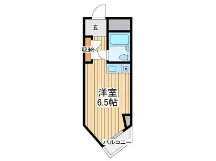 グランデュール宮崎台(ワンルーム/3階)の間取り写真