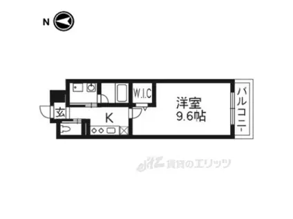 ソレイユ本願寺(1K/1階)の間取り写真