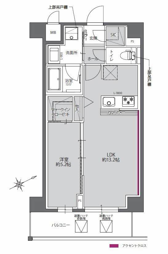 M-STYLE(1LDK/5階)の間取り写真