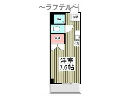 小手指シティハイツ(ワンルーム/2階)の間取り写真