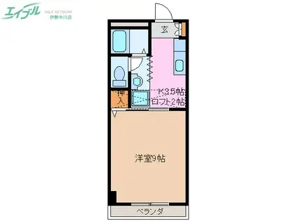 ロイヤルハートピア(1K/4階)の間取り写真