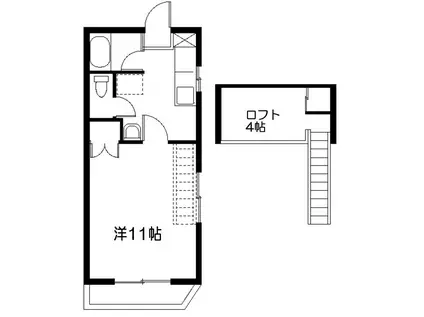 第9シティーハイツ(1K/1階)の間取り写真