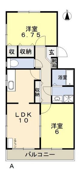 パルデンス大森 A棟(2LDK/3階)の間取り写真