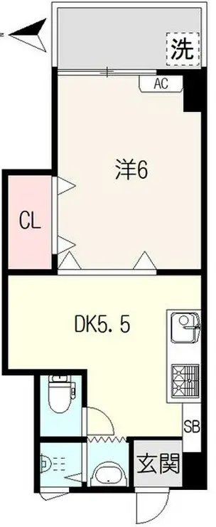 シャンボール新高円寺 5階階 間取り