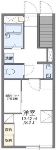 レオパレスグリーンヴィラ論田(1K/1階)の間取り写真