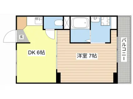 ヴィラナリー石山寺I(1DK/3階)の間取り写真