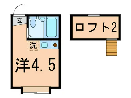 アミール東大前(ワンルーム/2階)の間取り写真
