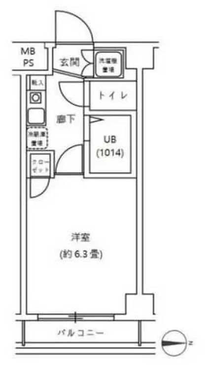 シンシア蒲田 3階階 間取り
