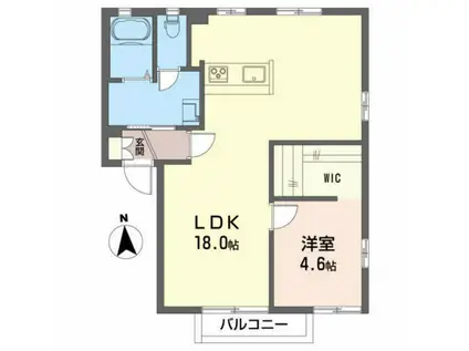 ファミール鎌田(1LDK/1階)の間取り写真