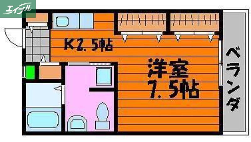 さにぃてらす06(1K/1階)の間取り写真