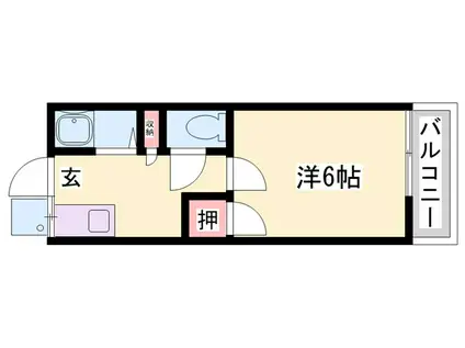 プティメゾンIII(1K/2階)の間取り写真