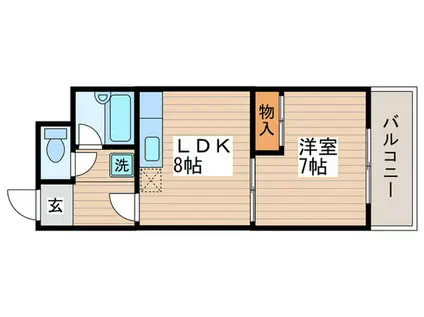 パークサイドマンション松が丘(1LDK/4階)の間取り写真