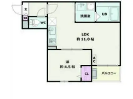 JACK OHATAI(1LDK/3階)の間取り写真