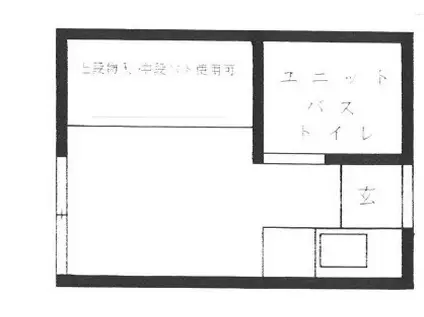 矢口第2ハイツ(ワンルーム/2階)の間取り写真
