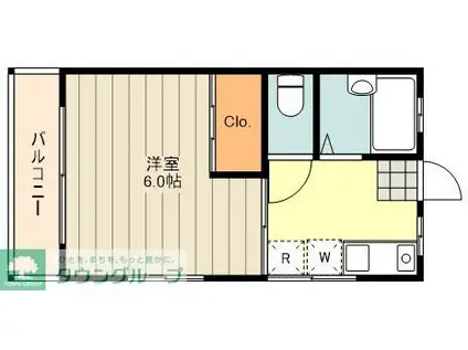 丸泰コーポ(1K/2階)の間取り写真