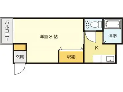 ハイツ松緑(1K/1階)の間取り写真