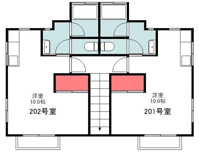 陽だまりとRU FINA(ワンルーム/2階)の間取り写真