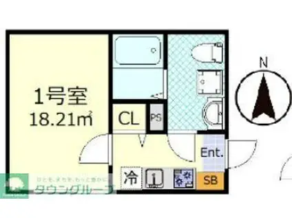 グランドヒル鶴見市場(1K/3階)の間取り写真